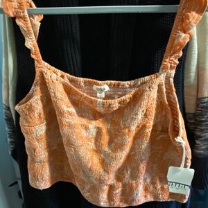 ANA smocked cropped tank